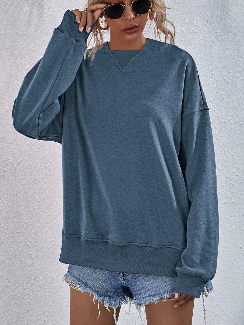 Dame Hettegenser Droppede Skuldre 100% Polyester Long Sleeve 6
