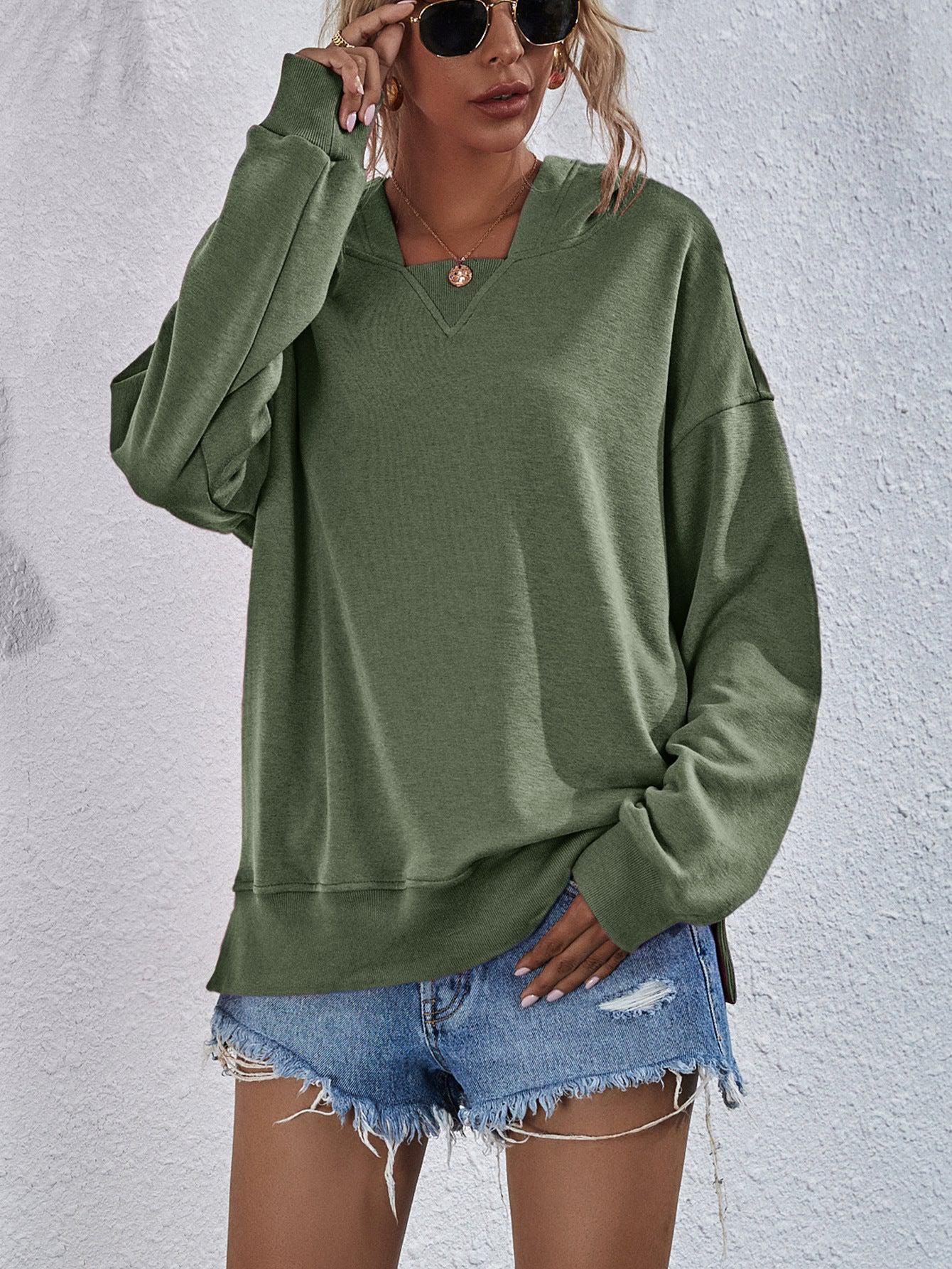 Dame Hettegenser Droppede Skuldre 100% Polyester Long Sleeve 7