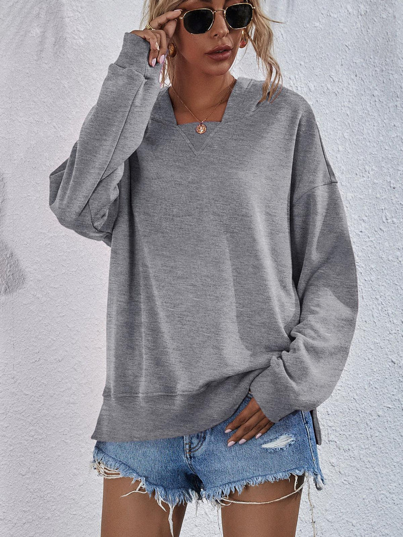 Dame Hettegenser Droppede Skuldre 100% Polyester Long Sleeve 9