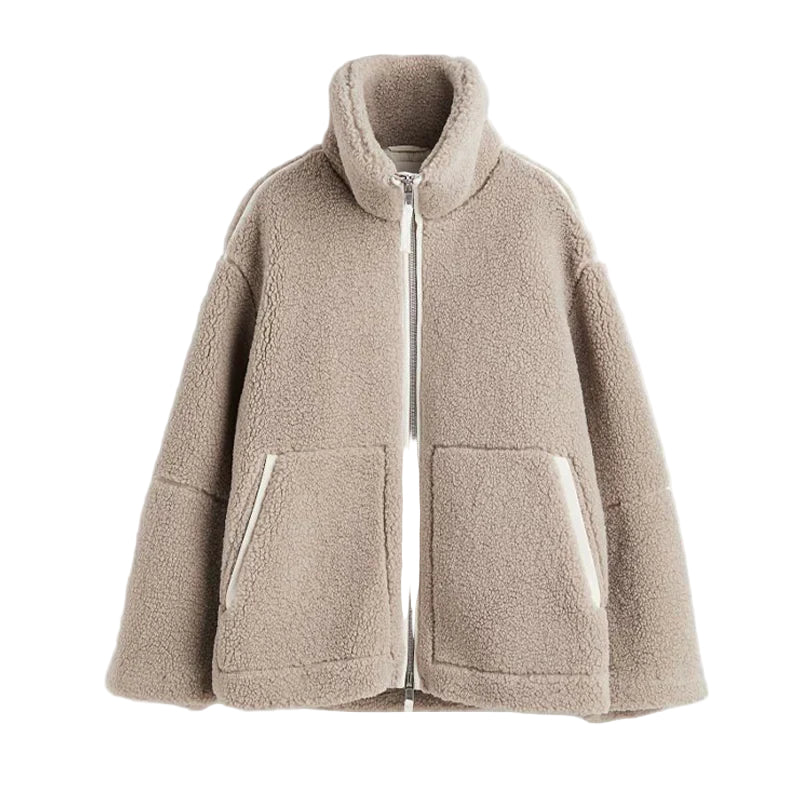 Dame Jakke Oversized Patchwork Design 0