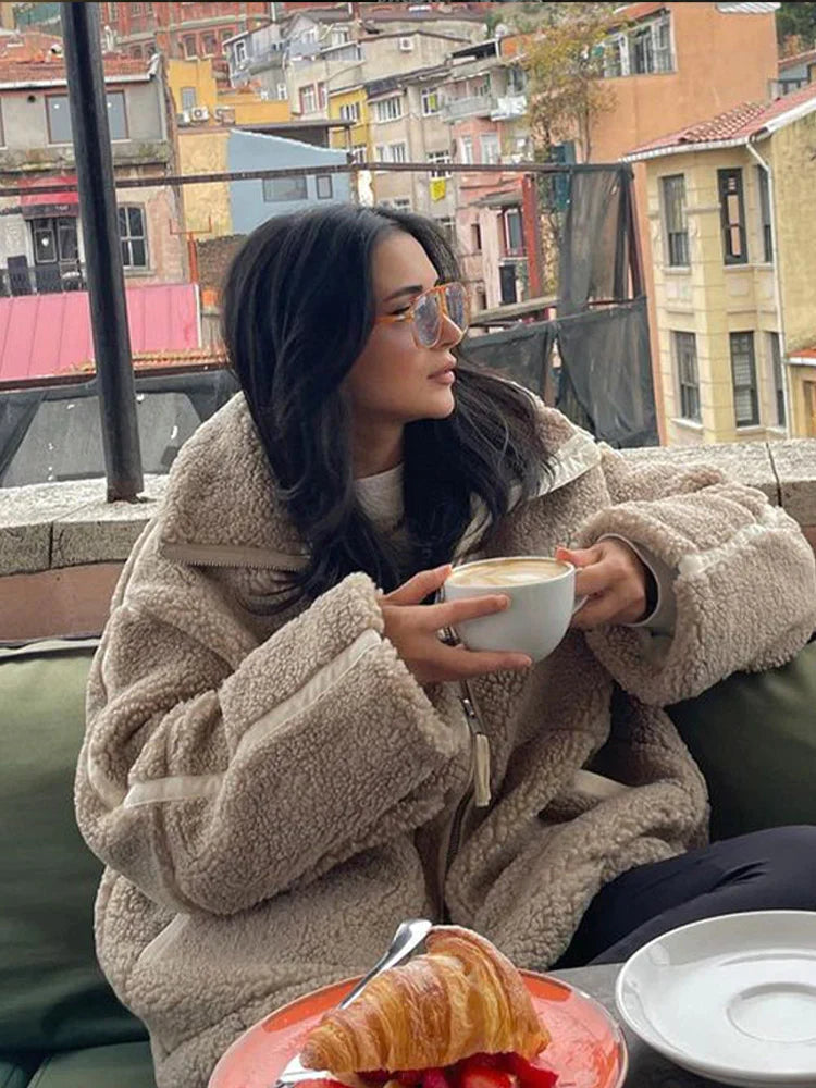 Dame Jakke Oversized Patchwork Design 1