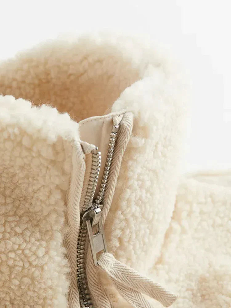 Dame Jakke Oversized Patchwork Design 8