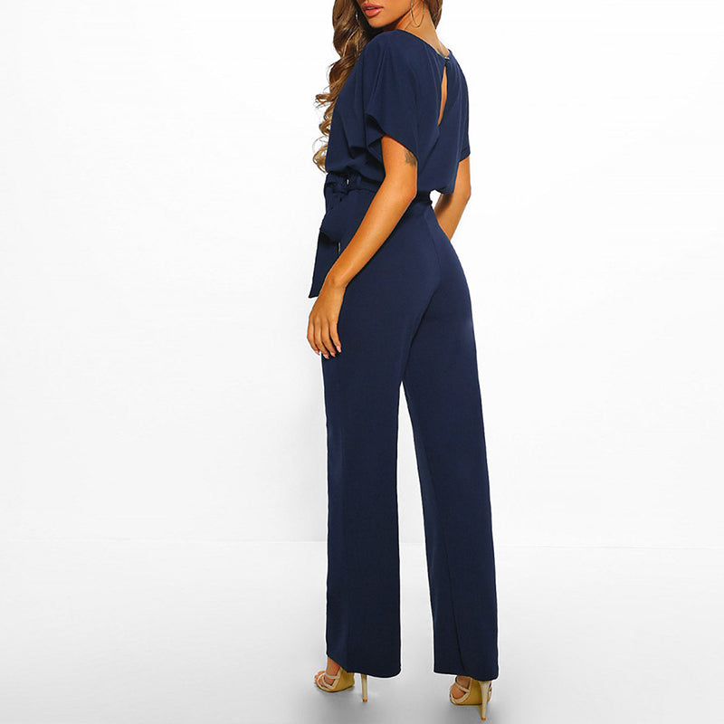 Dame Jumpsuit Med Låst Midje Og Vide Ben 5
