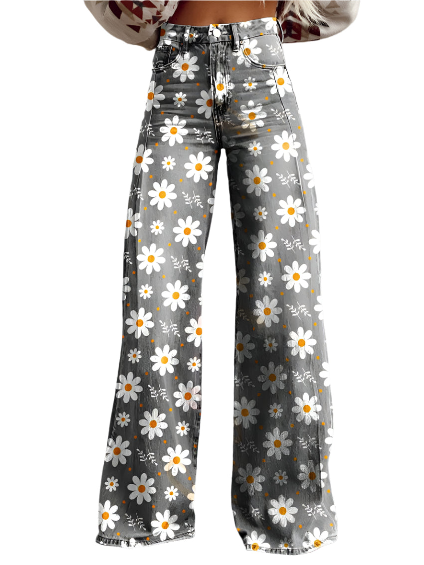 Dame Lange Denim Bukser Komfortabel Stil 0