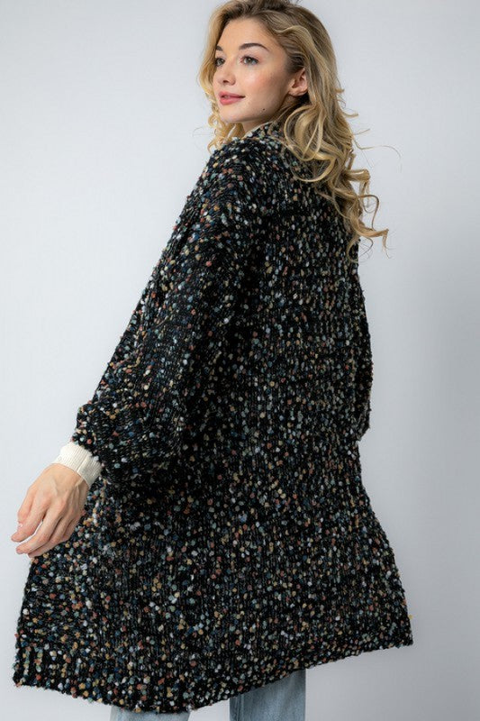 Dame Oversized Cardigan Marled Strikket 2