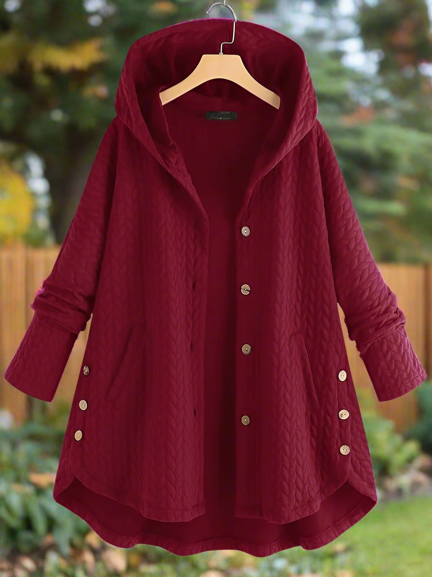 Dame Padded Jakke – Oversized Passform – Quiltet Design – Hette – Asymmetrisk Hem 2