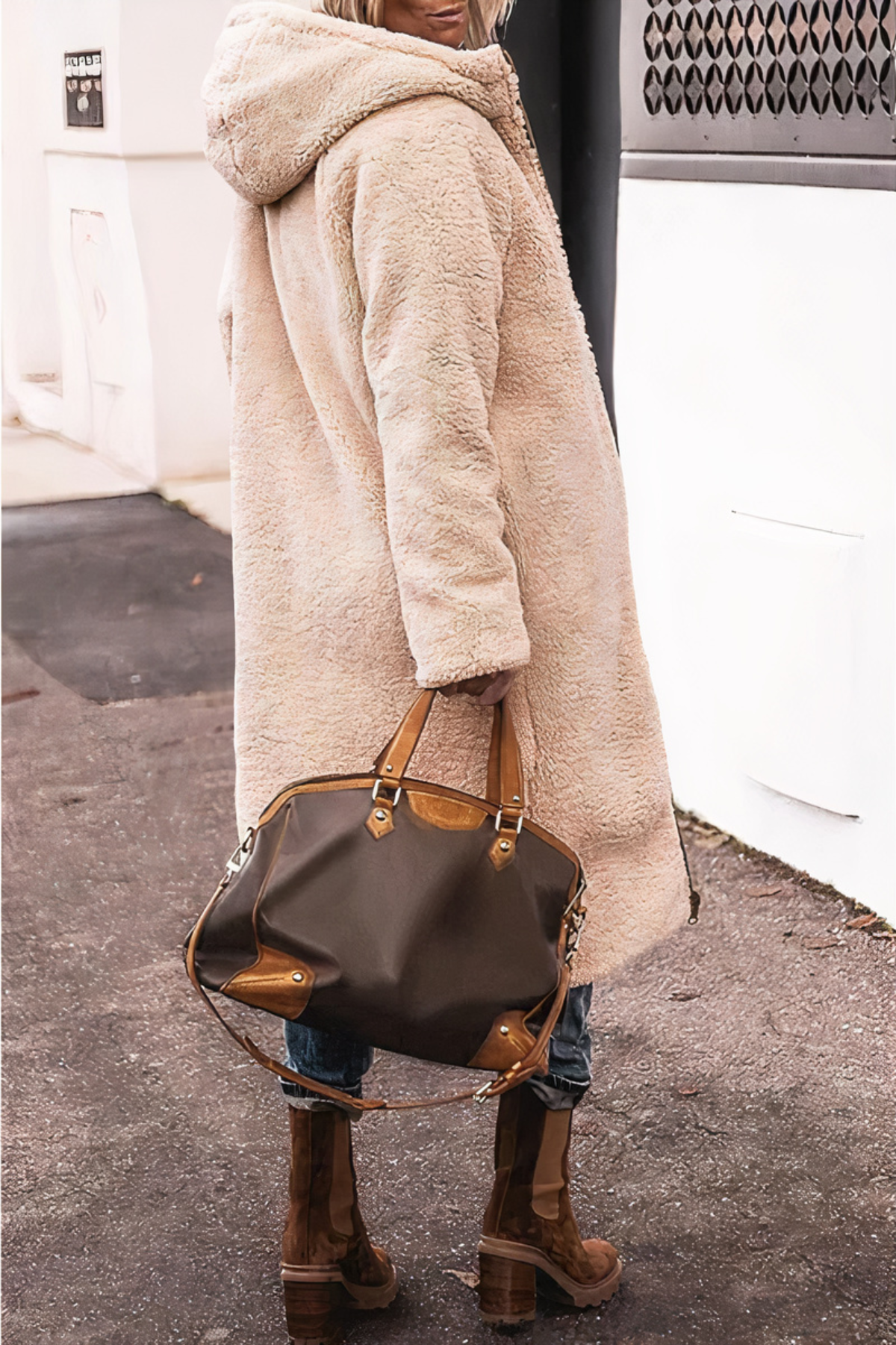 Dame Parka Dobbelsidig Vinterjakke 7