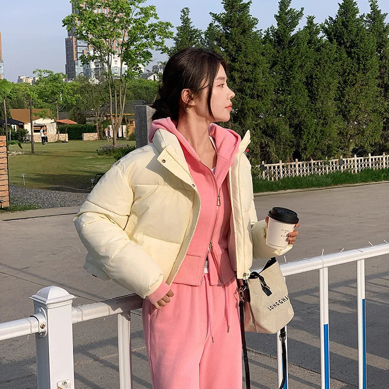 Dame Pufferjakke med Ståkrage 2