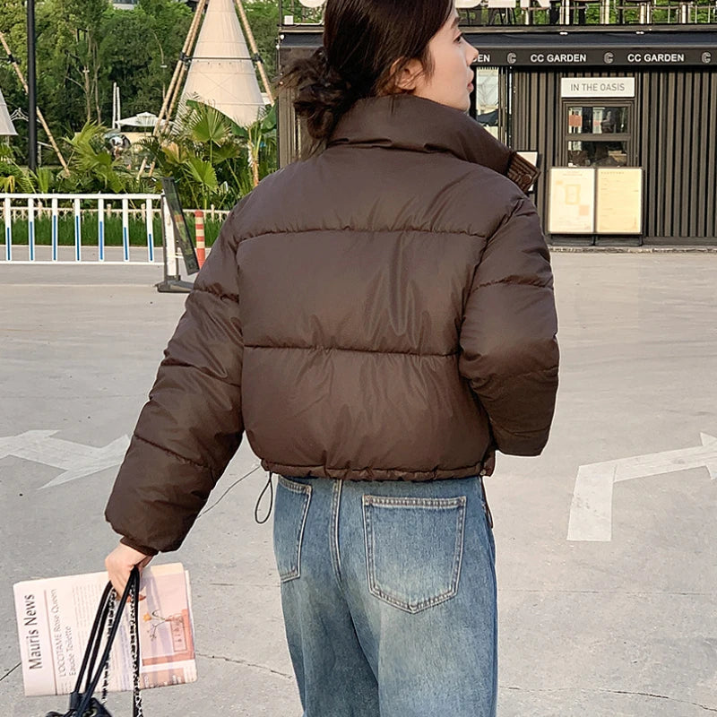 Dame Pufferjakke med Ståkrage 5