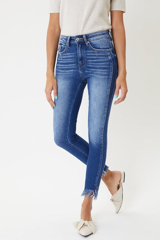 Dame Skinny Jeans Høy Midje med Detaljer 4