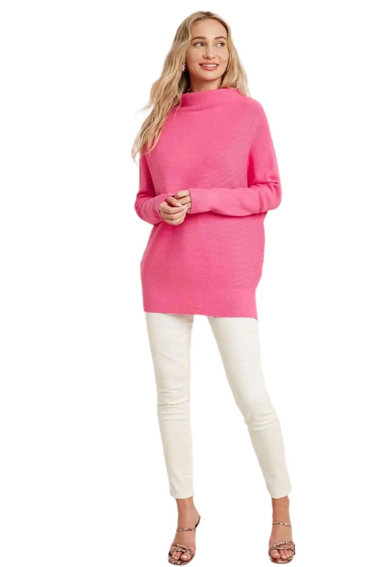 Dame Slouch Neck Genser Dolman Ermer Viskose Polyester Nylon 0