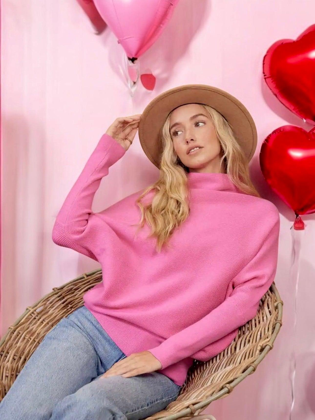 Dame Slouch Neck Genser Dolman Ermer Viskose Polyester Nylon 4