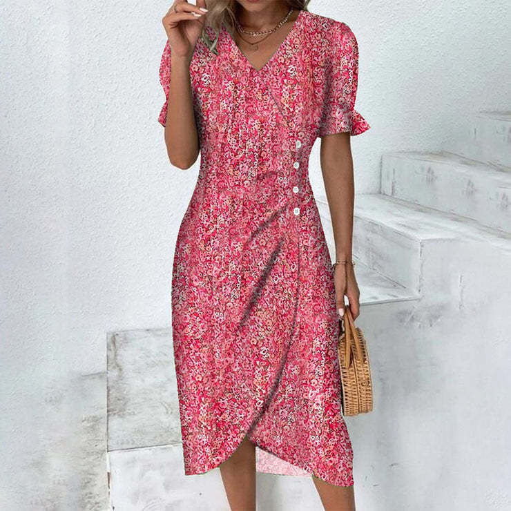 Dame Sommerkjole Lett Polyester Avslappet Passform dame-sommerkjole-lett-polyester-avslappet-passform