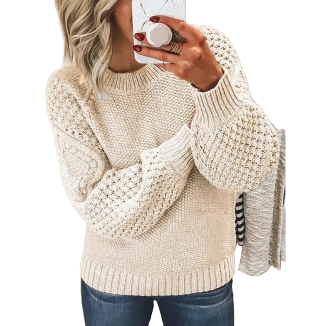 Dame Sweater Uld Strik Klassisk 0