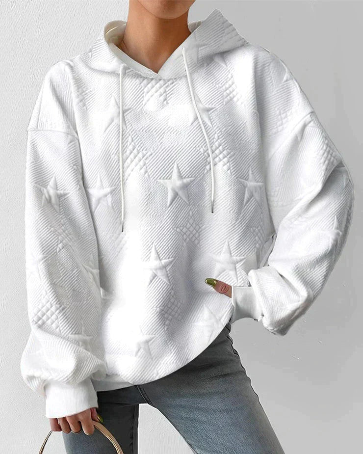 Dame Sweatshirt Tidløst Design Med Ribbet Detaljer 2
