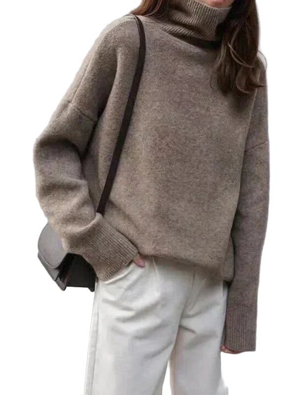 Dame Turtleneck Genser – Ullblanding – Avslappet Passform 0