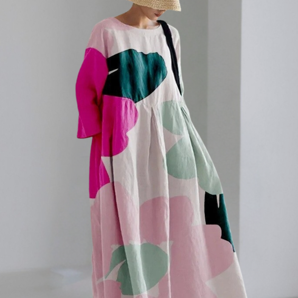 Damekjole Avslappet Snitt Rund Hals Myk og Behagelig 2