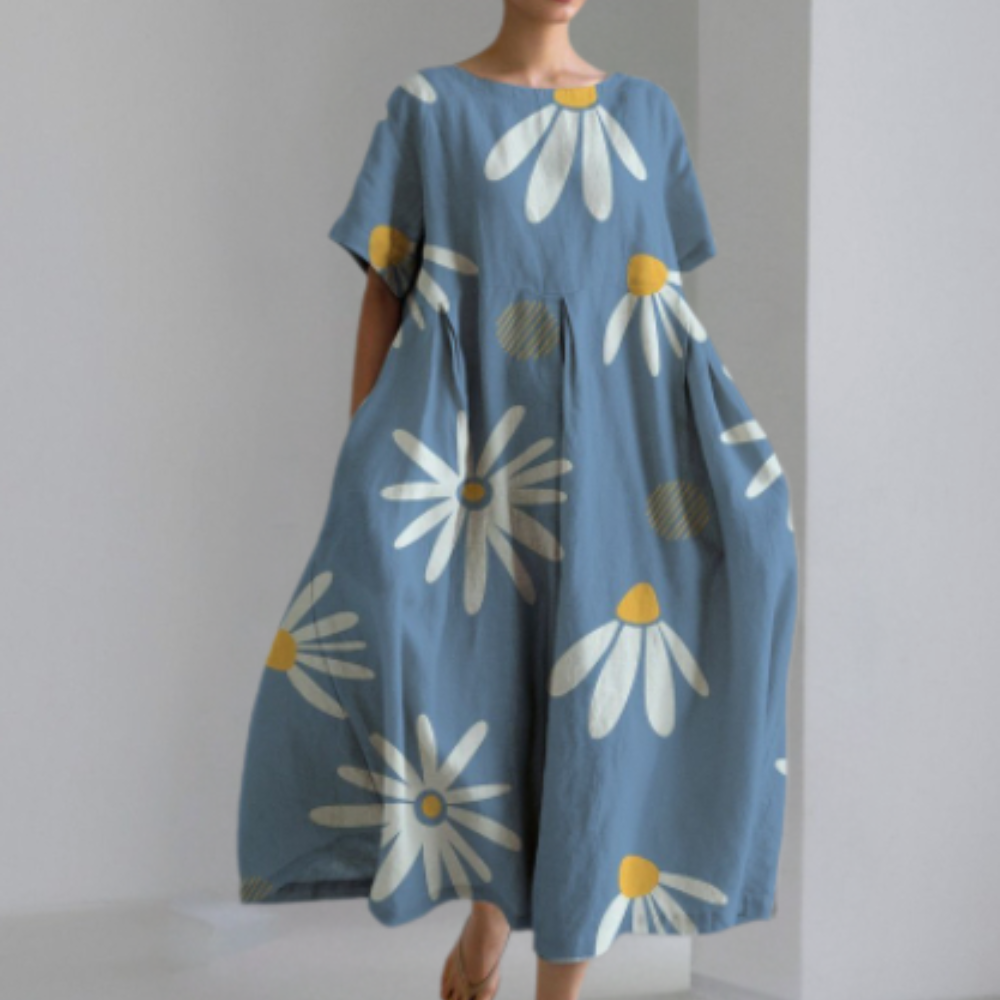 Damekjole Avslappet Snitt Rund Hals Myk og Behagelig 4