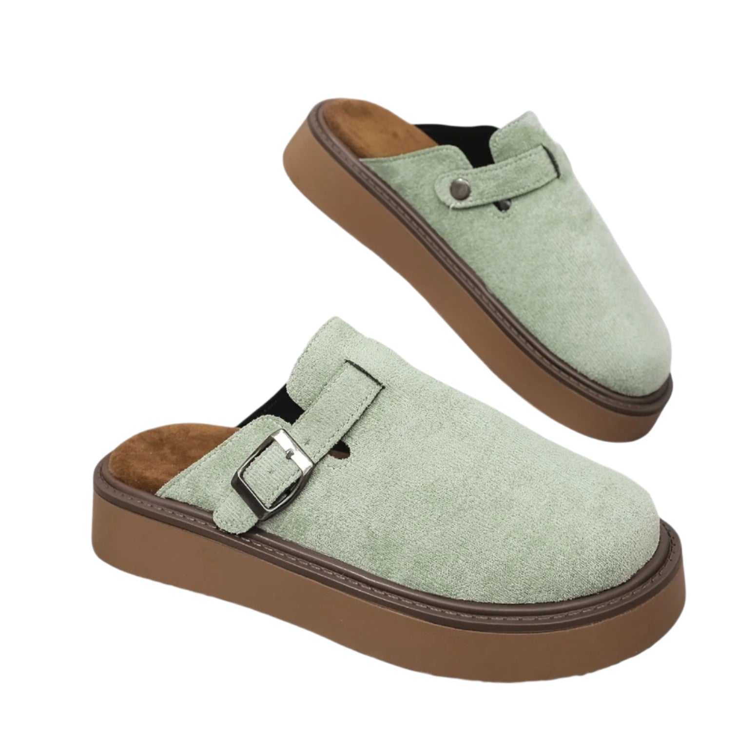 Damemoccasiner Retro Plattform Sandaler i PU 0