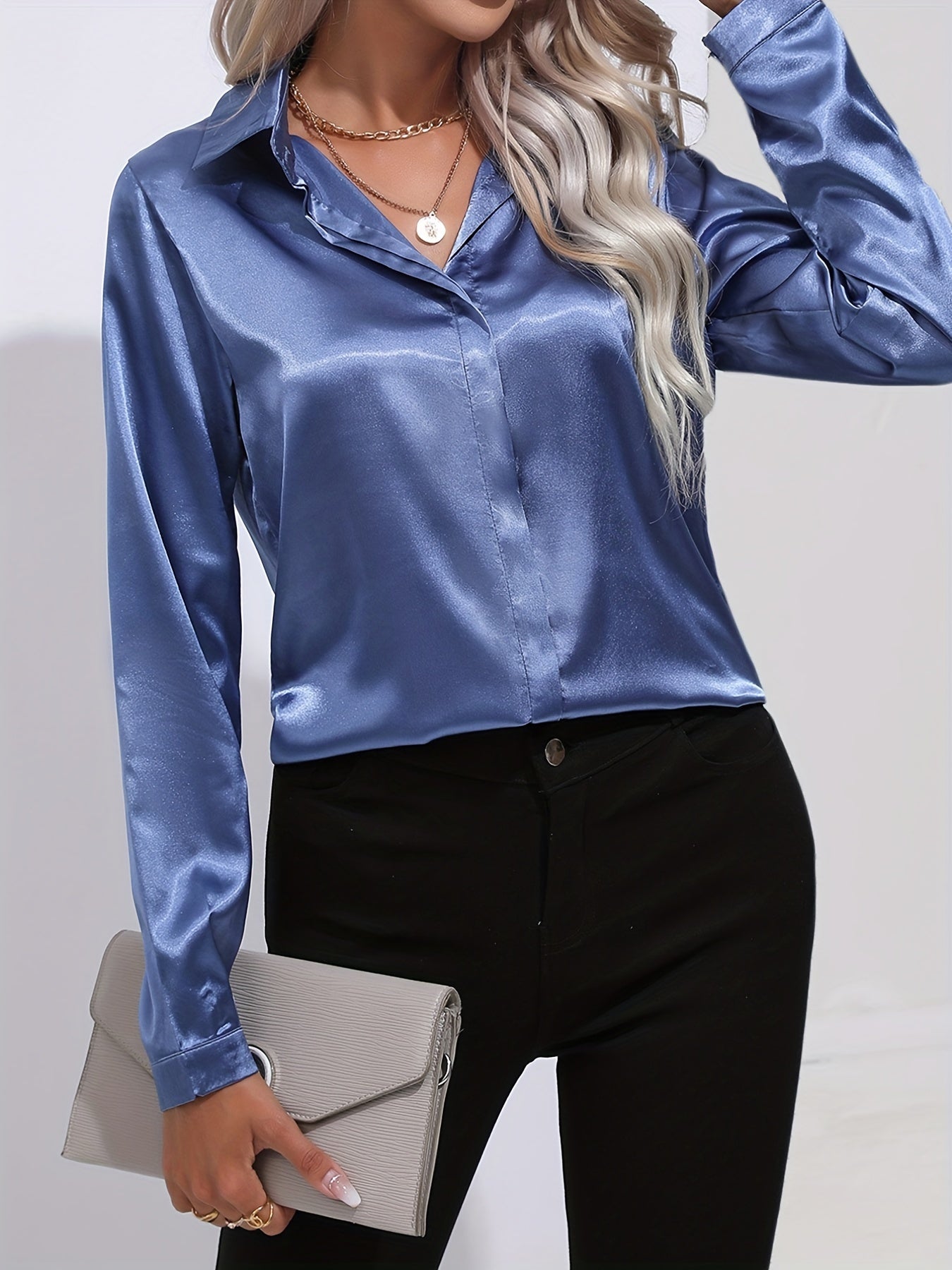 Damens Bluse med Klassisk Design og Komfort 5