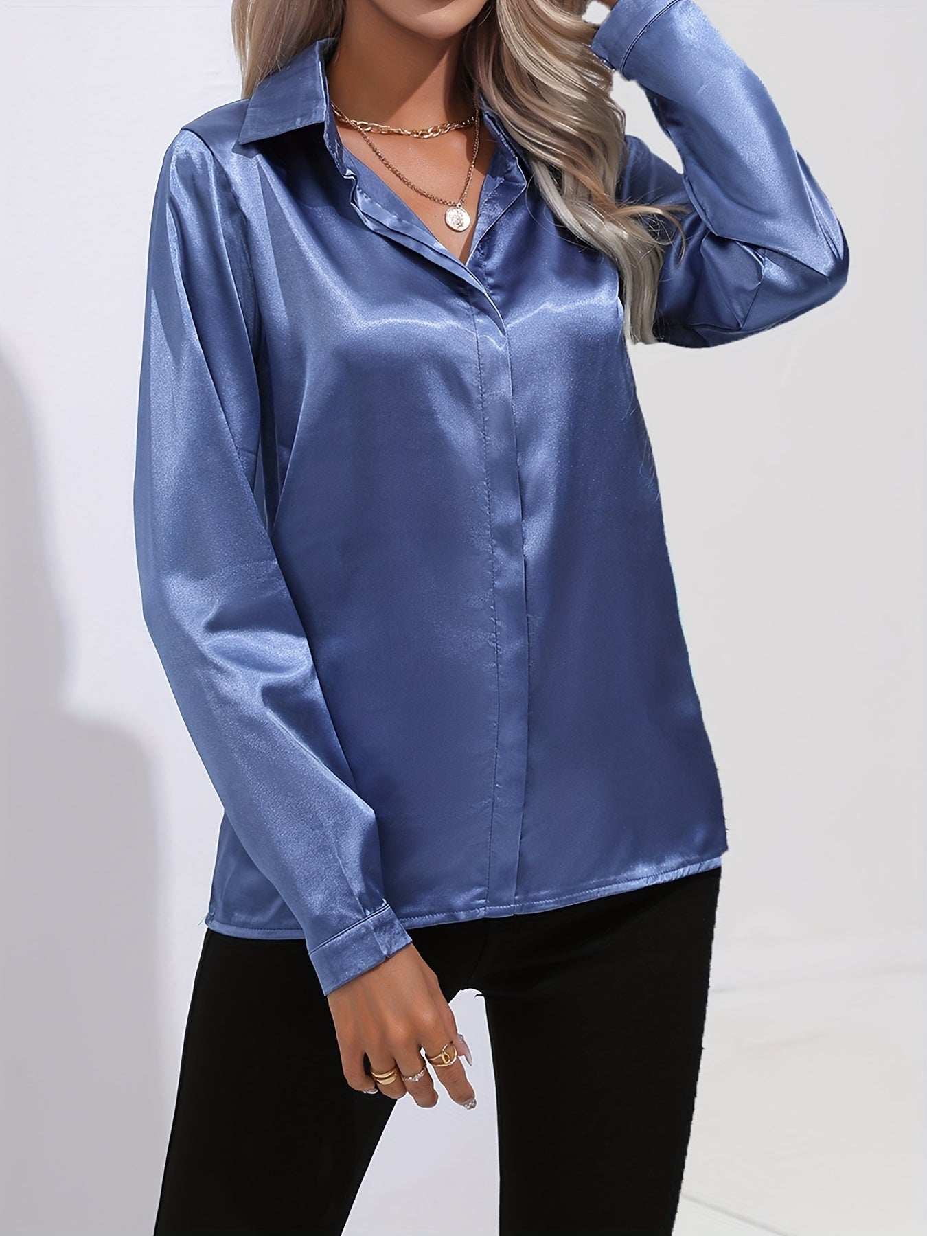 Damens Bluse med Klassisk Design og Komfort 6