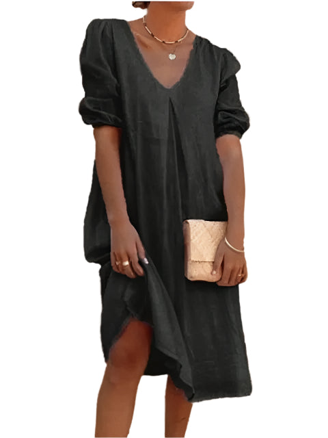 Damens Midikjole Moderne Løs Passform 0