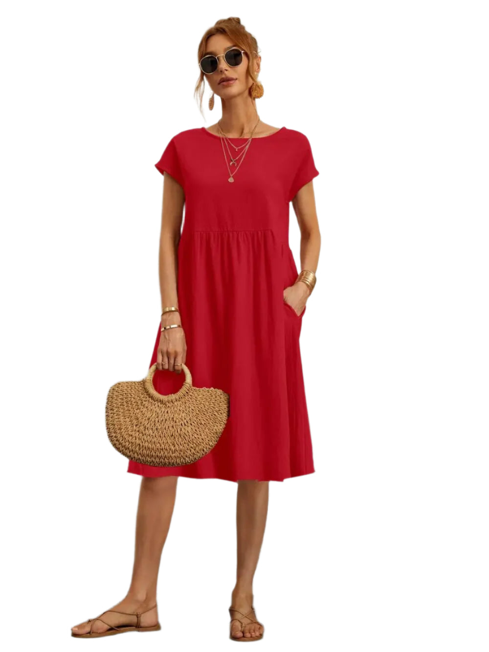 Damens Moderne Kjole Med Tidlaus Stil 0