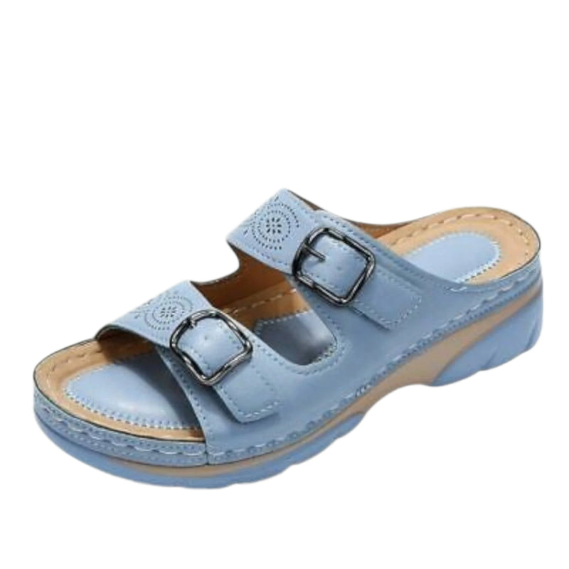 Damens Sandaler med Bred Hæl og Justerbar Design 0