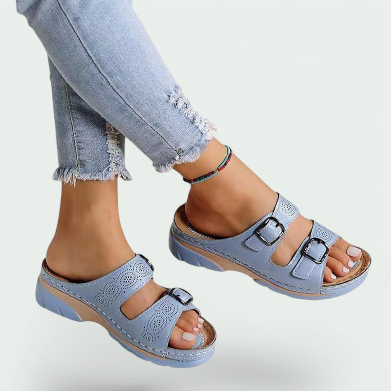 Damens Sandaler med Bred Hæl og Justerbar Design 5