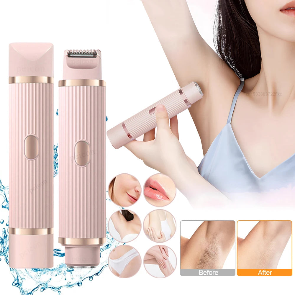 Damer Elektrisk Barbermaskin Allsidig Trimmer for Ansikt og Kropp 0