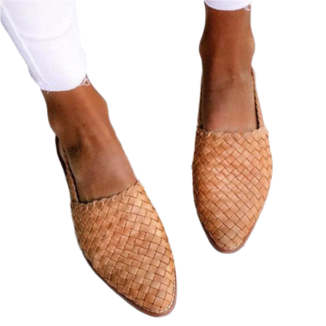 Damer Flate Sandaler Håndlaget Vevd Tekstil 0