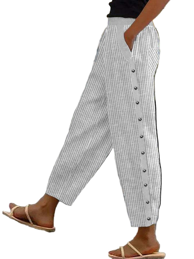 Damer Vide Bukser Komfortabel Lett Stoff 0