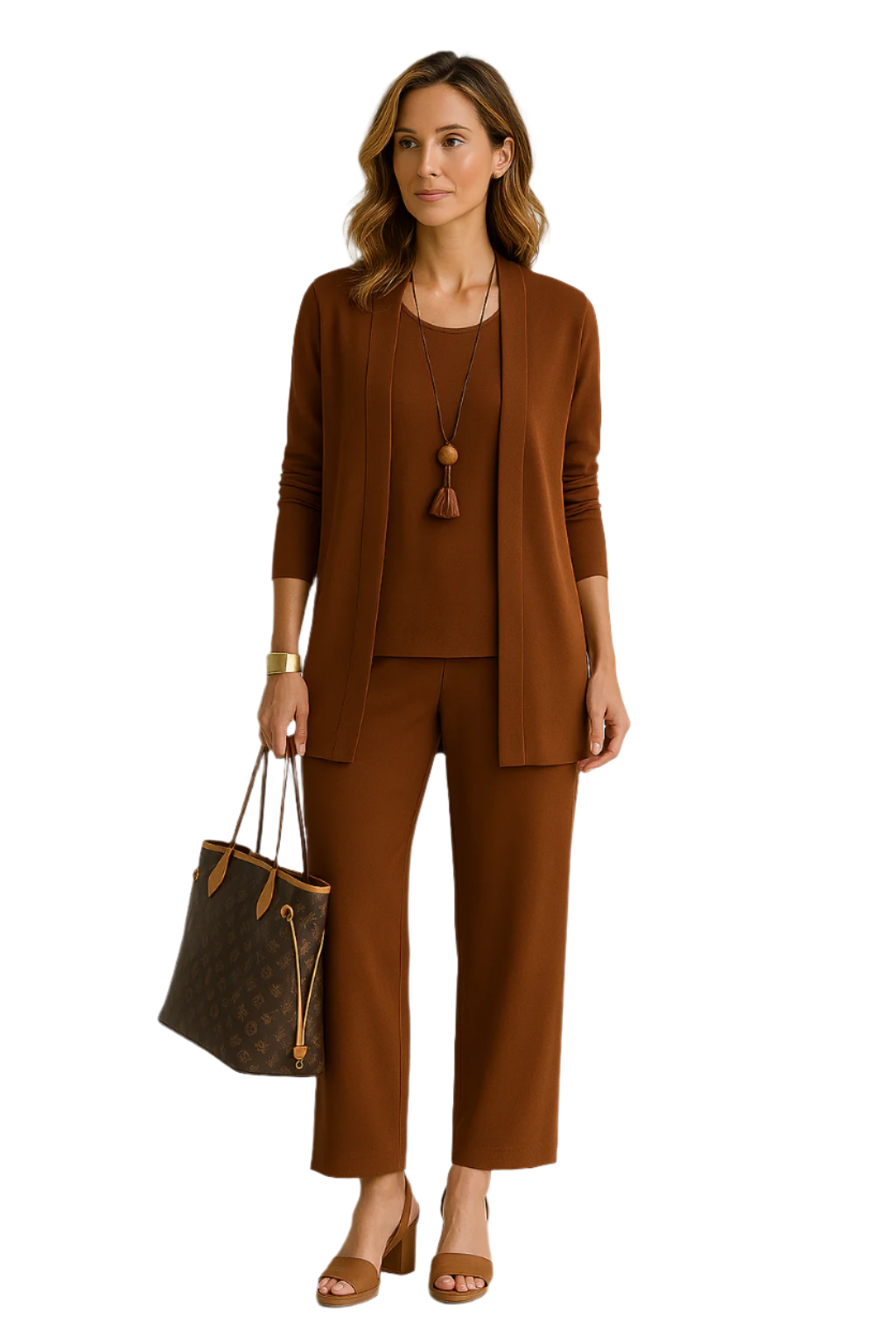 Dames Driedelt Set Buksepakke Komfortabelt Design 0