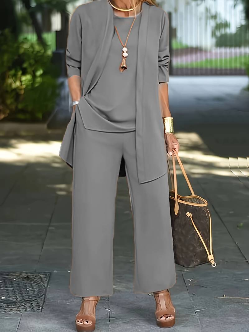 Dames Driedelt Set Buksepakke Komfortabelt Design 7