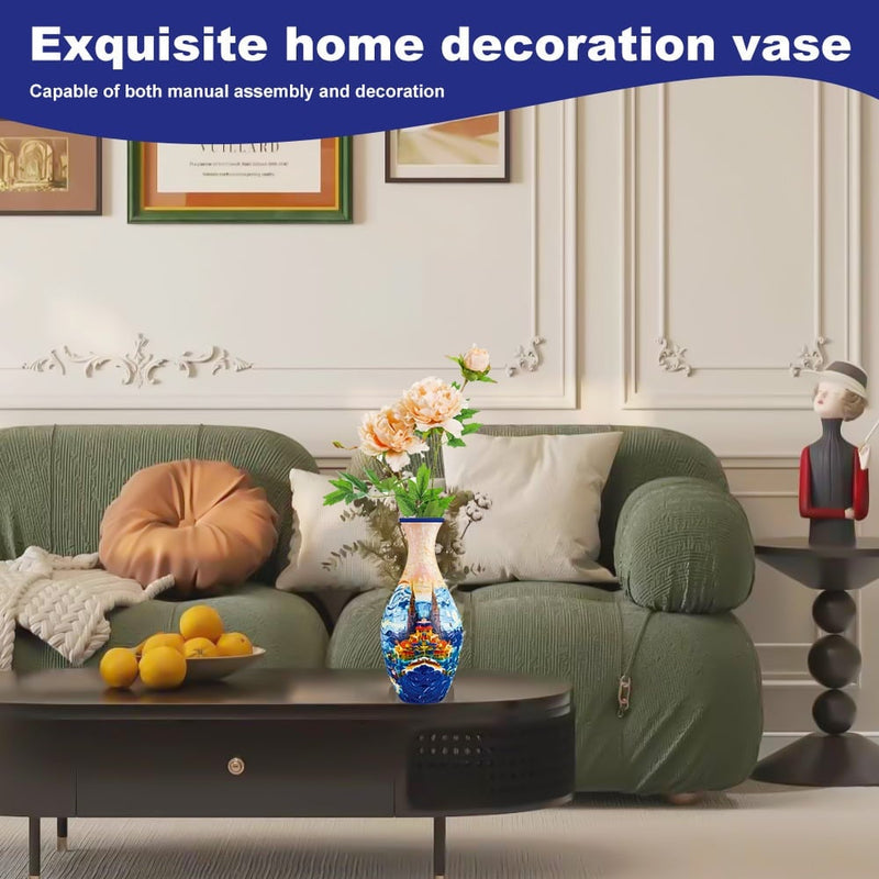 Dekorativ Blomstervase 3D Puslespill Design for Hjemmet 2