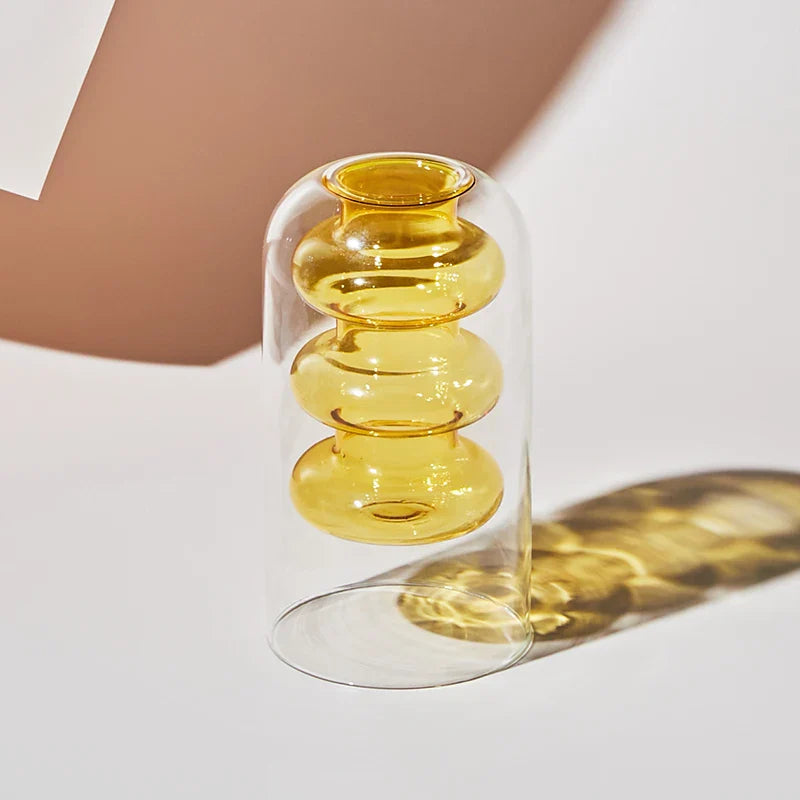 Fargerik Glassvase Skandinavisk Design 0