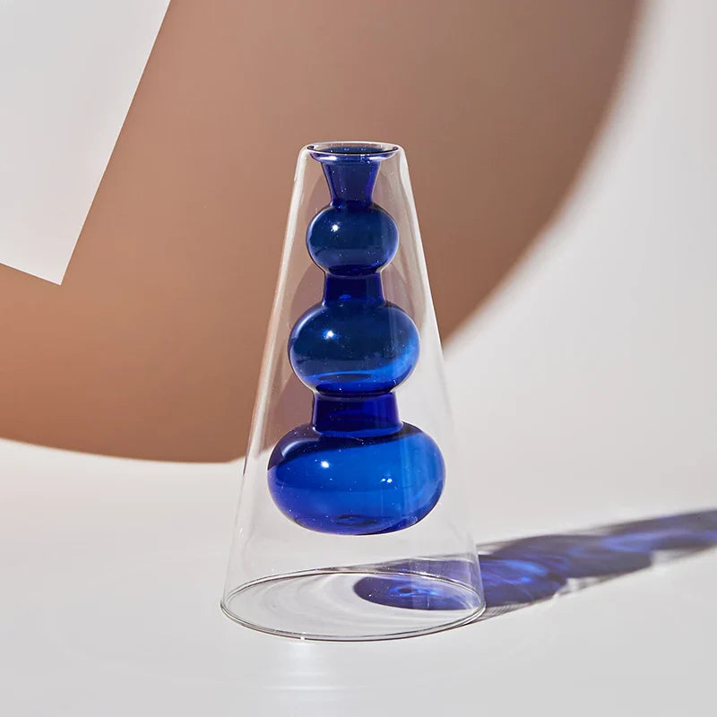 Fargerik Glassvase Skandinavisk Design 12