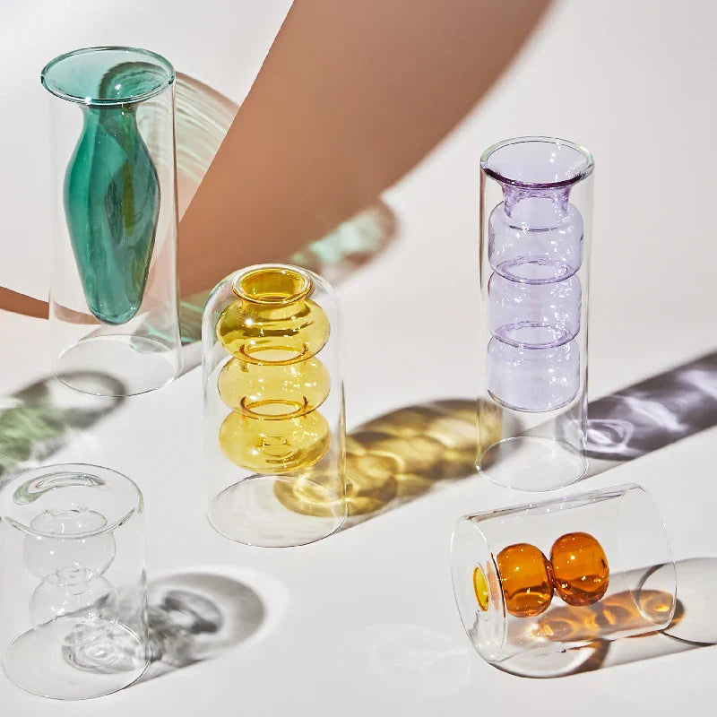 Fargerik Glassvase Skandinavisk Design 2
