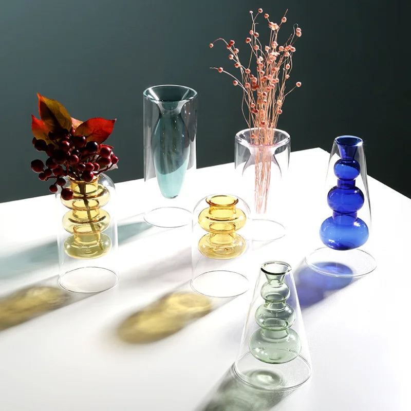 Fargerik Glassvase Skandinavisk Design 4