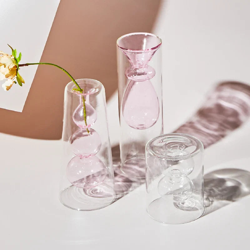 Fargerik Glassvase Skandinavisk Design 5
