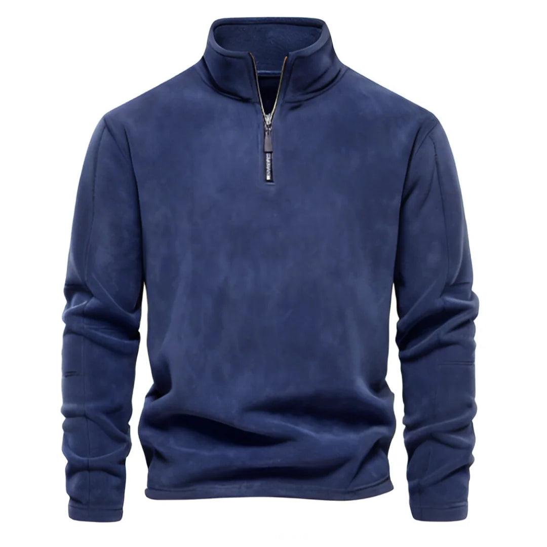 Fleecejakke Herre Tykk Casual Pullover med Glidelås 10