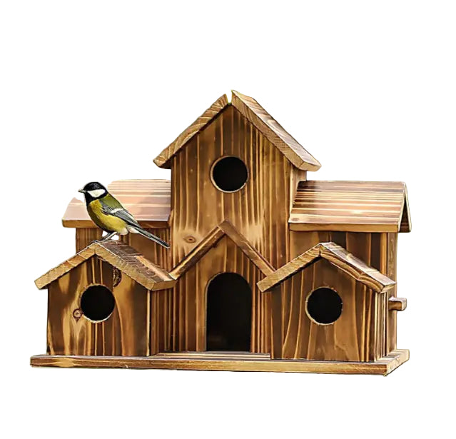 Hengende Fuglehus for Utsiden - Romslig Trebeske 1