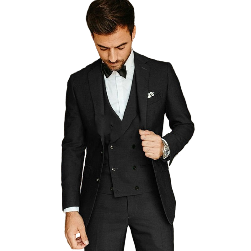 Herre 3-delt Dress Set Blazer Vest Bukser 0