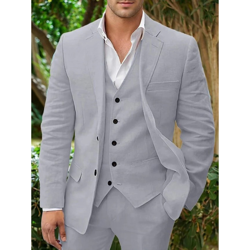 Herre 3-delt Dress med Vest 7