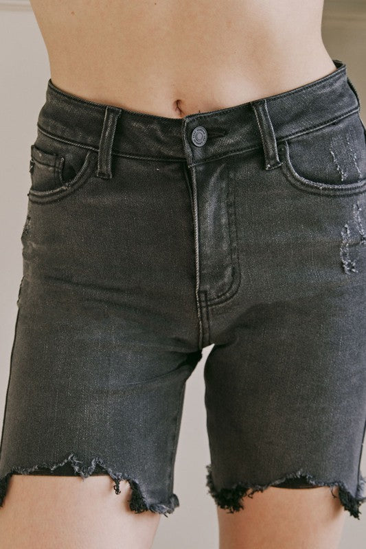 Herre Bermuda Shorts Høy Midje Svart 3