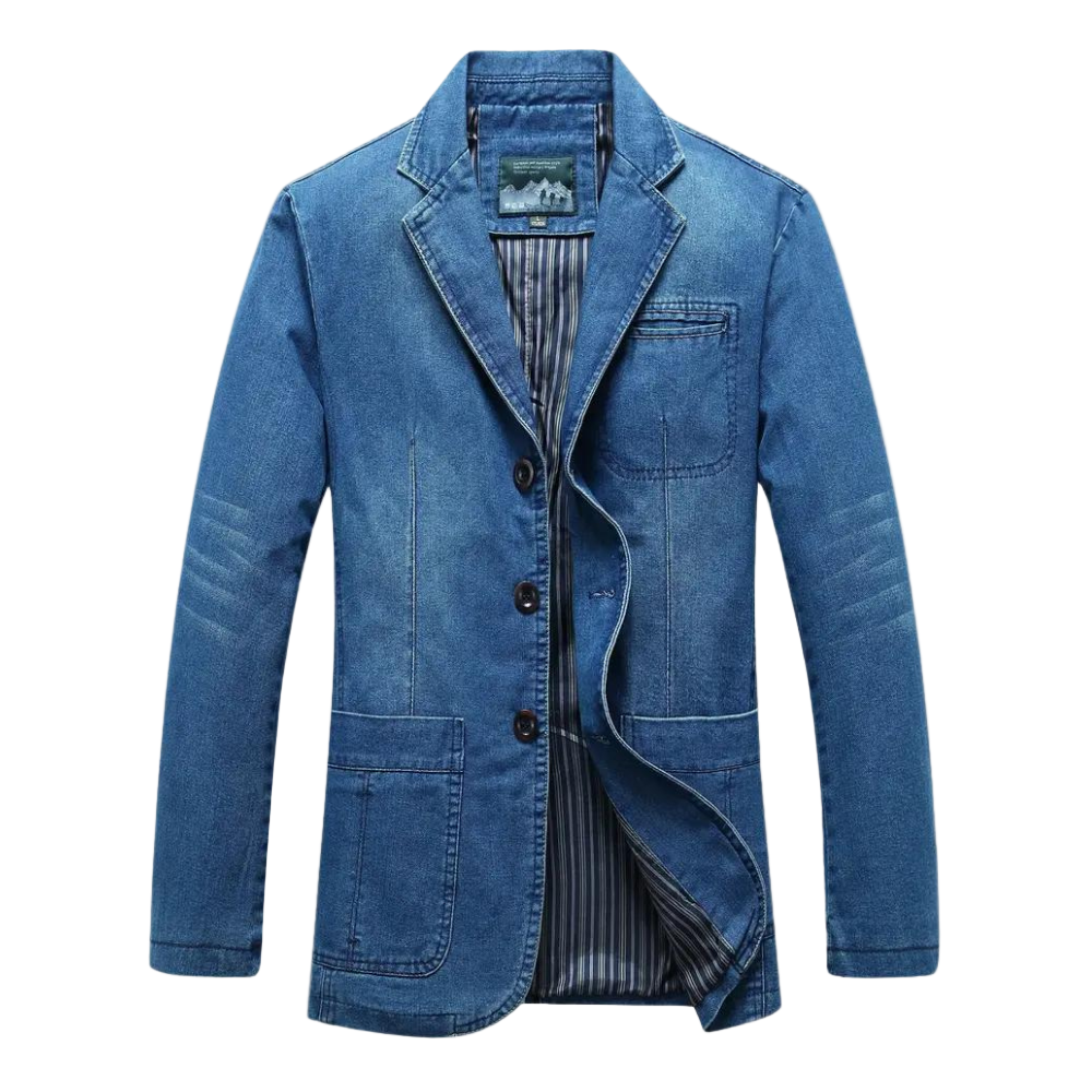 Herre Blazer Denim Avslappet Stil for Hverdagsbruk og Spesielle Anledninger 0