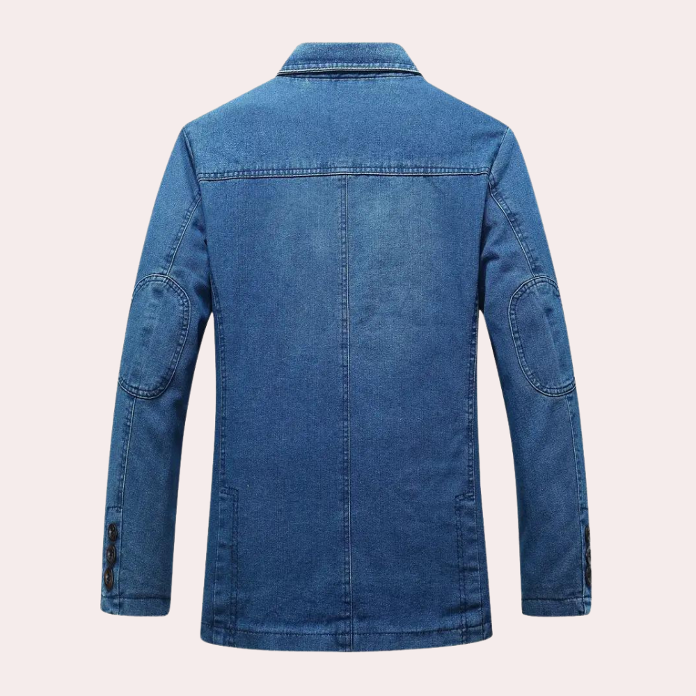 Herre Blazer Denim Avslappet Stil for Hverdagsbruk og Spesielle Anledninger 1
