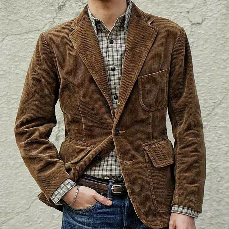 Herre Blazer og Vest Sett i Cord 2