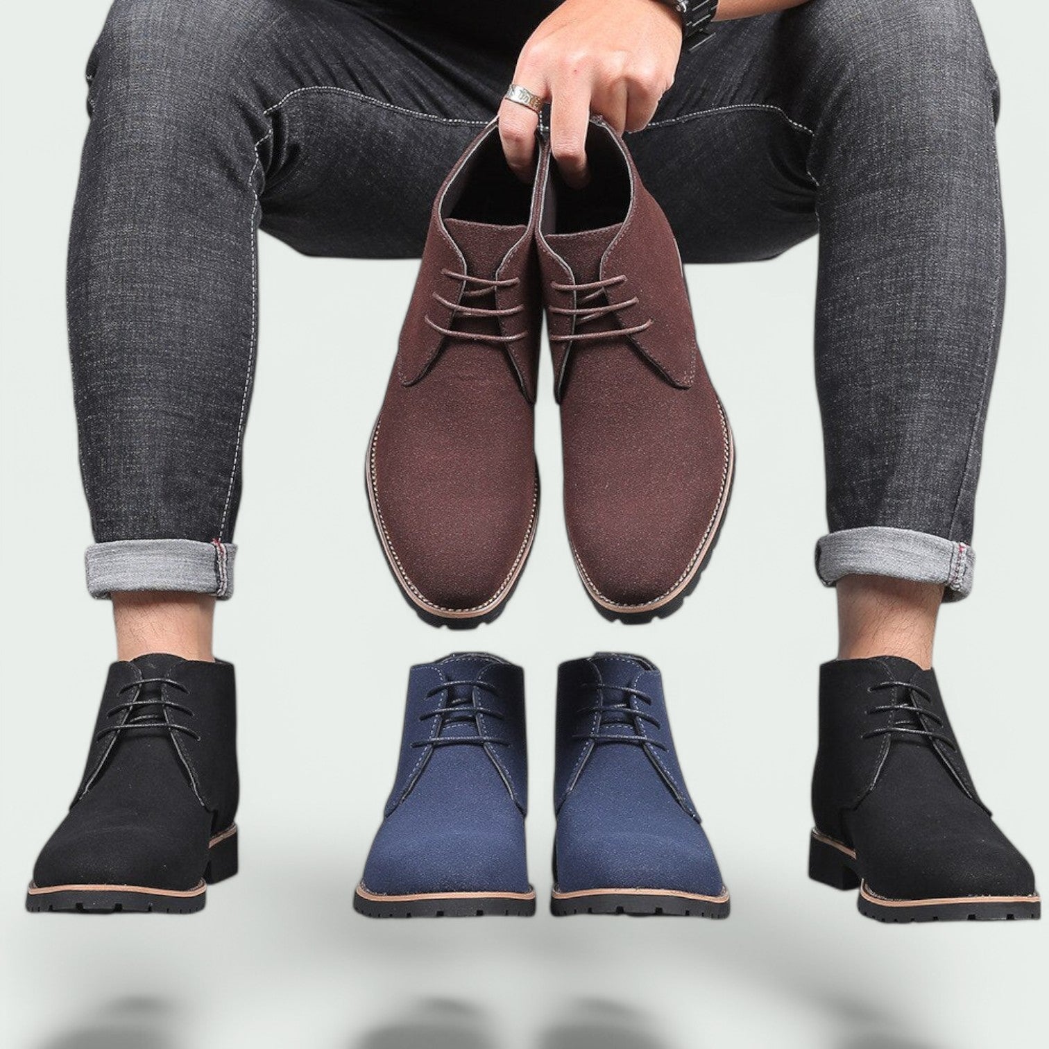 Herre Bottines i Suede Casual 1
