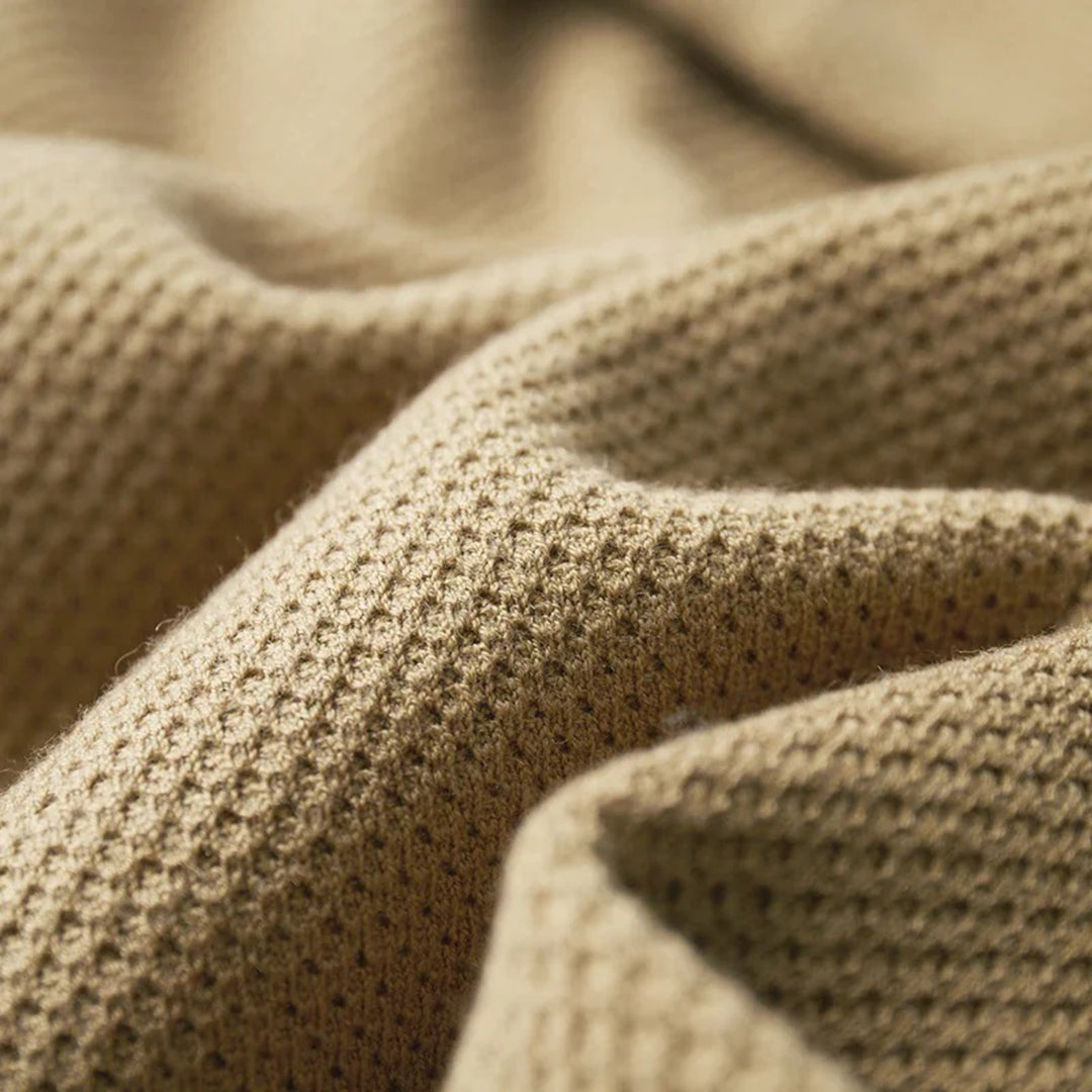 Herre Cardigan Jakke Klassisk Strikket med V-Hals og Lommer 4